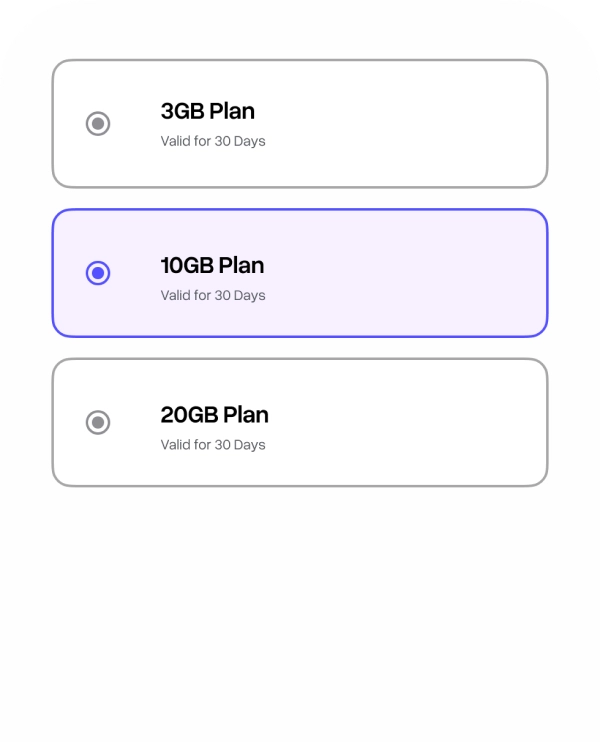 Pick your eSIM plan